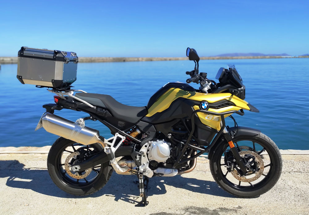 Bmw f750gs motorbike for rent in Crete Greece